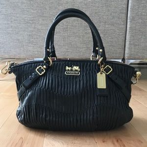 Coach Madison Italian Gathered Leather Satchel